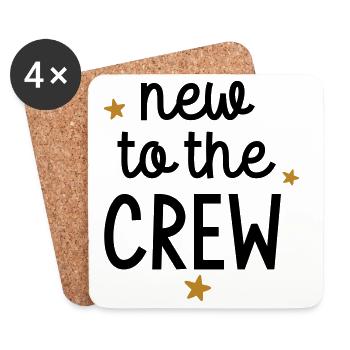 New to the Crew Baby 2026 Geschenk Neues Mitglied - Untersetzer (4er-Set) - Weiß - Vorne