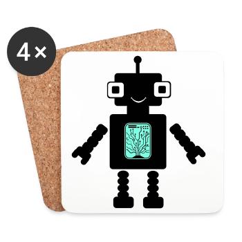 Robot Comic - Coasters (set of 4) - white - Front