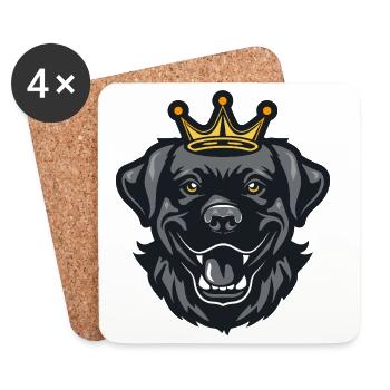 Labrador Hund Krone - Untersetzer (4er-Set) - Weiß - Vorne