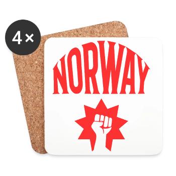 Norway - Coasters (set of 4) - white - Front