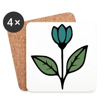 Cadeau pour la fête des mères : Idée de cadeau pour la fête des mères - Dessous de verre (lot de 4) - blanc - Devant