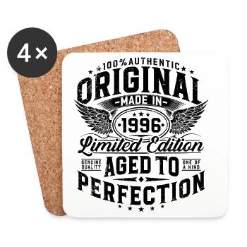 Original 1996 Vintage Vintage Birthday Gift - Coasters (set of 4) - white - Front