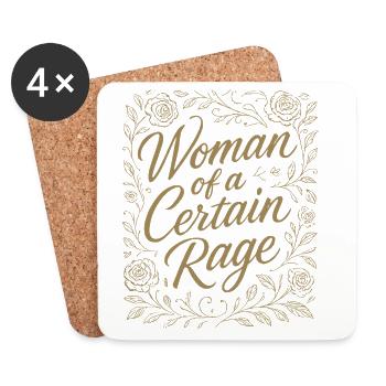 Woman of a Certain Rage Statement Sticker Shirt  - Untersetzer (4er-Set) - Weiß - Vorne