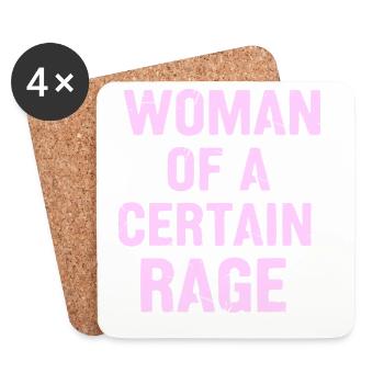 Woman of a Certain Rage Pink Geschenk Frauen - Untersetzer (4er-Set) - Weiß - Vorne