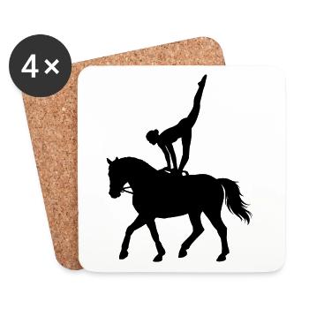Volti Fille - Dessous de verre (lot de 4) - blanc - Devant