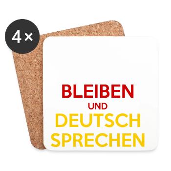 Cool Bleiben und Deutsch Sprechen - Coasters (set of 4) - white - Front
