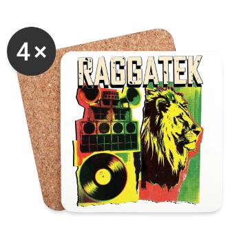 Raggatek Dub Reggae - Dessous de verre (lot de 4) - blanc - Devant