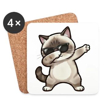 Dab Ragdoll Cat - Dessous de verre (lot de 4) - blanc - Devant
