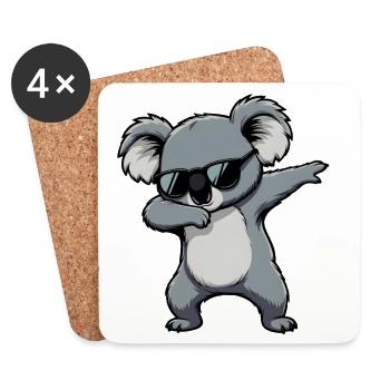 Dabbing Koala - Untersetzer (4er-Set) - Weiß - Vorne
