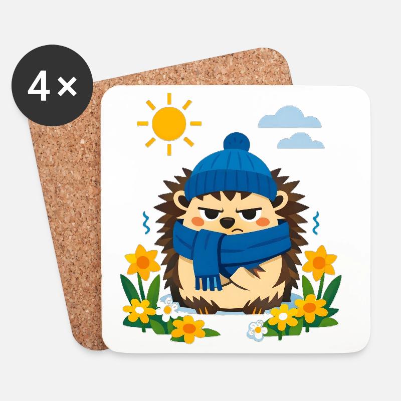 Frühling? Nicht bestellt! - Untersetzer (4er-Set) - Weiß