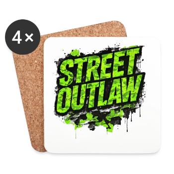 Street Outlaw Camo Tuning Geschenk für Autofans - Untersetzer (4er-Set) - Weiß - Vorne