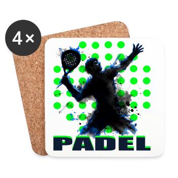 Padel - Dessous de verre (lot de 4) - blanc - Devant