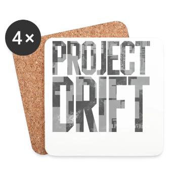 Protect Drift Shirt for Men Streetwear - Coasters (set of 4) - white - Front