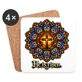 Il est ressuscité - Dessous de verre (lot de 4) - blanc - Devant