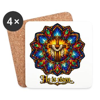 Il est ressuscité - Dessous de verre (lot de 4) - blanc - Devant