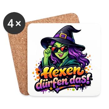 hexe-cool - Untersetzer (4er-Set) - Weiß - Vorne
