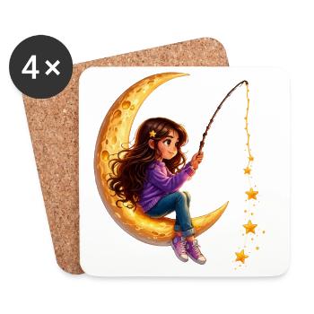 Sunfisherwoman Stars - Dessous de verre (lot de 4) - blanc - Devant