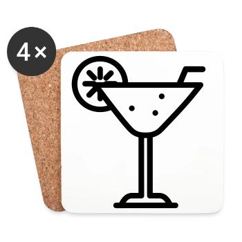cocktail - Coasters (set of 4) - white - Front