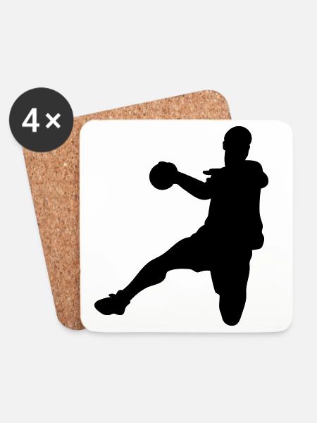 Handball - Dessous de verre (lot de 4) - blanc