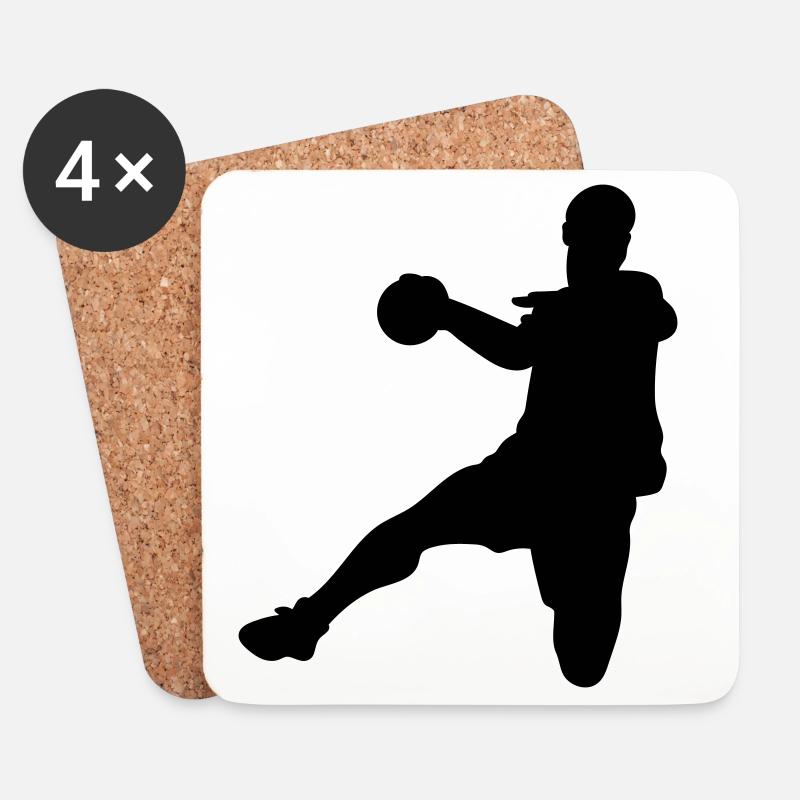 Handball - Coasters (set of 4) - white