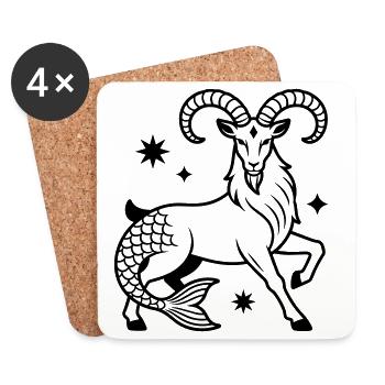 Capricorn - Coasters (set of 4) - white - Front