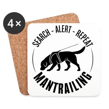 Labrador Mantrailing Hundesport Hunde Labbi  - Untersetzer (4er-Set) - Weiß - Vorne