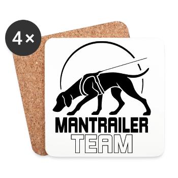 Vizsla Mantrailer Team Hundesport Hunde Wilsigns - Untersetzer (4er-Set) - Weiß - Vorne