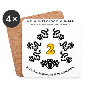 Numer_2 - Coasters (set of 4) - white - Front