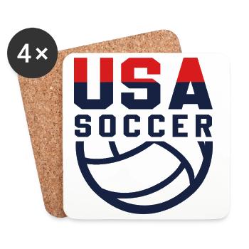 USA Soccer - Untersetzer (4er-Set) - Weiß - Vorne