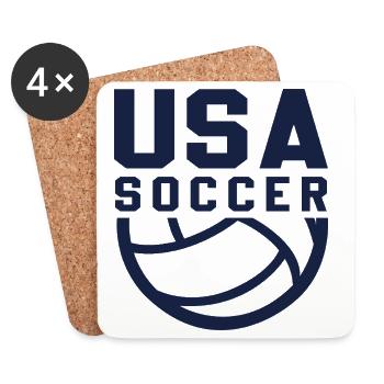 USA Soccer - Untersetzer (4er-Set) - Weiß - Vorne