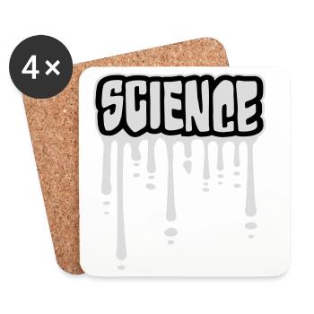 Science Wissenschaft Statement Nerd Bildung Spruch - Untersetzer (4er-Set) - Weiß - Vorne