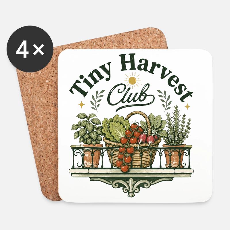 Tiny Harvest Club - Coasters (set of 4) - white