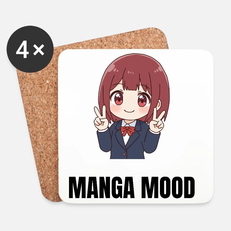 Manga Mood - Coasters (set of 4) - white