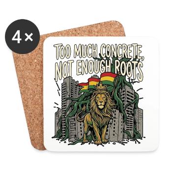 More Roots Lion - Untersetzer (4er-Set) - Weiß - Vorne