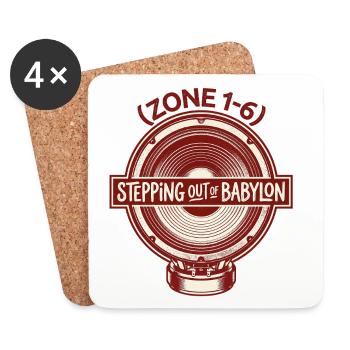 Stepping Out Of Babylon Reggae - Untersetzer (4er-Set) - Weiß - Vorne