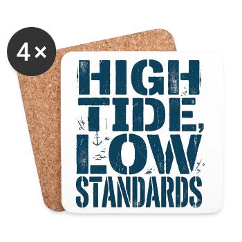 High Tide Low Standards - Untersetzer (4er-Set) - Weiß - Vorne