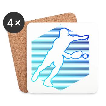 Pickleball sport design for pickleball athlete fans - Coasters (set of 4) - white - Front