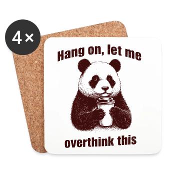 Pandabär Überdenken Moment - Untersetzer (4er-Set) - Weiß - Vorne