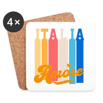 Italia Amore - Untersetzer (4er-Set) - Weiß - Vorne