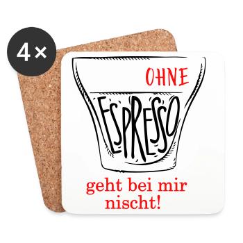 Espresso - Untersetzer (4er-Set) - Weiß - Vorne
