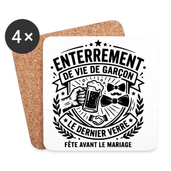 evg - Dessous de verre (lot de 4) - blanc - Devant
