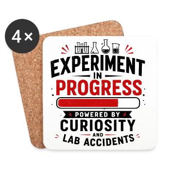 Funny Scientist for Lab Research - Coasters (set of 4) - white - Front
