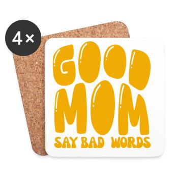 La bonne maman dit des gros mots - Dessous de verre (lot de 4) - blanc - Devant