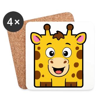 Giraffe - Untersetzer (4er-Set) - Weiß - Vorne