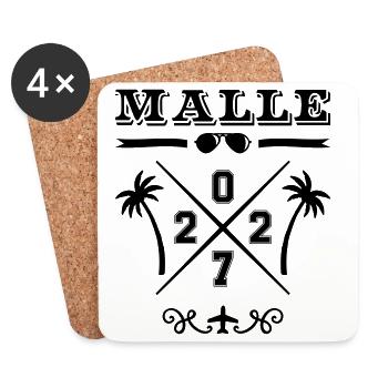 Malle 2027 - Untersetzer (4er-Set) - Weiß - Vorne