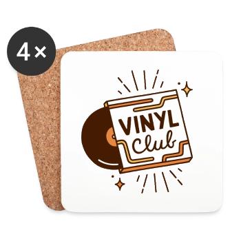 Vinylclub-Analog-Musikästhetik - Untersetzer (4er-Set) - Weiß - Vorne