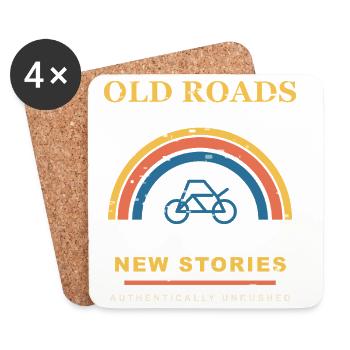 Old Roads - Untersetzer (4er-Set) - Weiß - Vorne