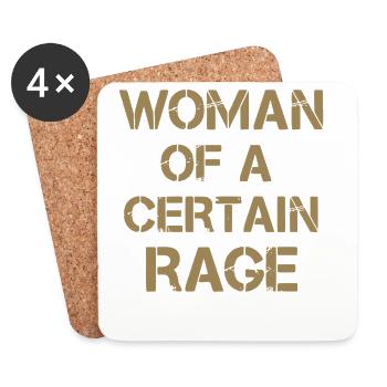 Woman Of A Certain Rage Hoodie Women Grunge Art - Coasters (set of 4) - white - Front