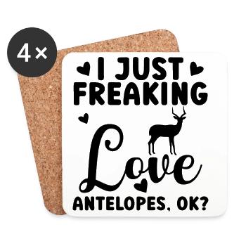 Antelope Humor Saying - Coasters (set of 4) - white - Front