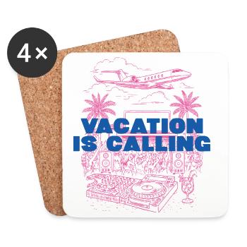 Les vacances appellent - Dessous de verre (lot de 4) - blanc - Devant